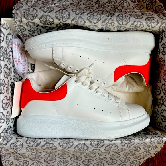 Alexander McQueen Other - Alexander McQueen Oversized Low Sneakers White Warm Orange